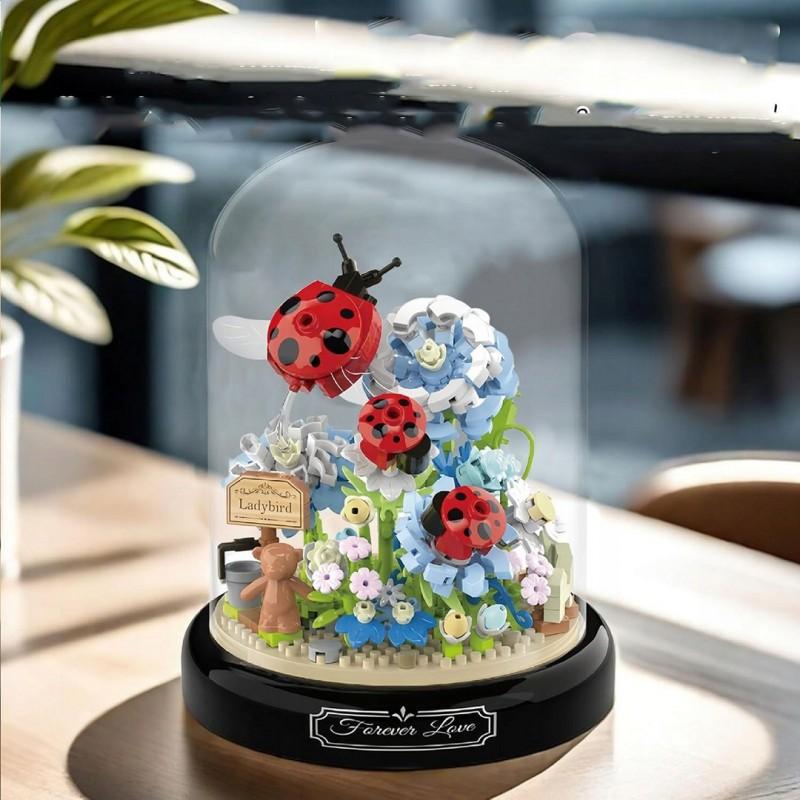 Flowers and Ladybugs from Building Blocks Under the Dome, 596 Pieces +12 Years Kl02