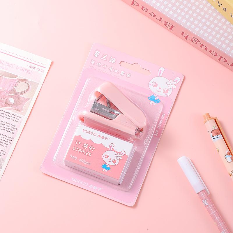 Morandi Mini Stapler Set - Cute, Compact Handheld Stapler for Students & Offices