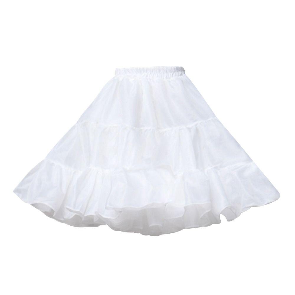 Fashion Without hoop Petticoat JK White Underskirt Crinoline Breathable Lolita Ball Gown Petticoats