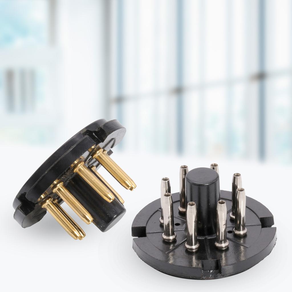 Premium Bakelite 8Pin Vacuum Tube Base High Temperature Resistance Secure Connection Sound Systems