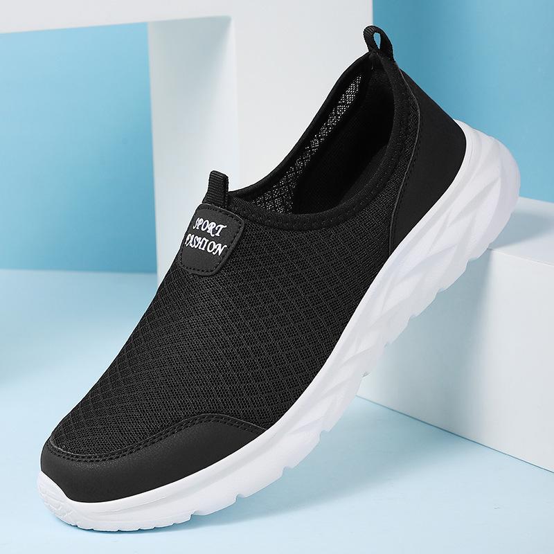 

2025 мужская обувь весна и лето сетчатая обувь летящая тканая большой размер 47 легкая повседневная спортивная обувь обувь для ленивых 40