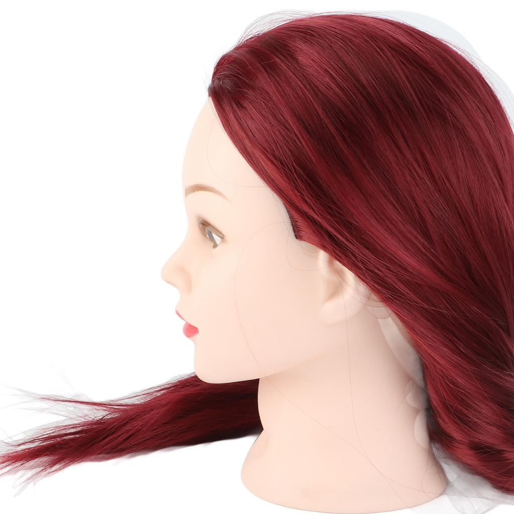 1 szt. 60 cm fryzjerstwo fryzjerstwo model praktyczny manekin głowa z zaciskiem czerwony