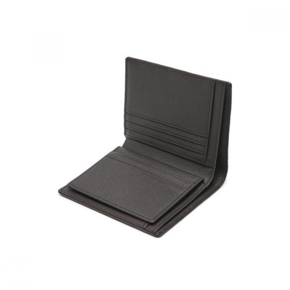 Daks Brown Dd Plate Logo Matte Leather Wallet Dbwa9e367w3