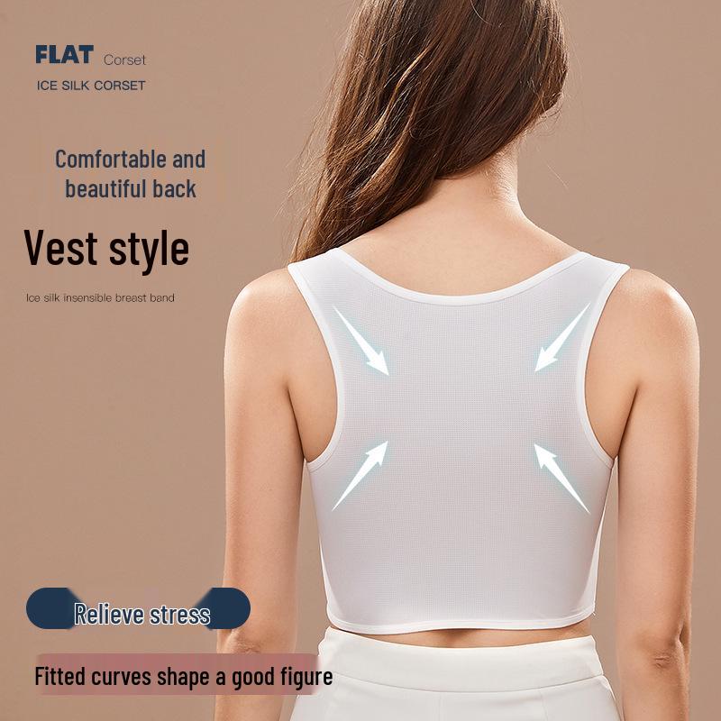 Women's Summer Chest Binding Vest - Minimizes Bust, Anti-Nipple Show, Body Shaping, Sports & Cosplay