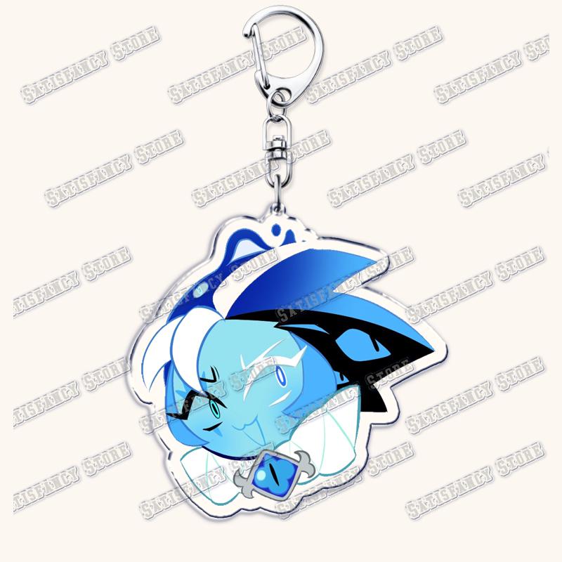 Süße Game Cookie Chibis Schlüsselanhänger für Accessoires Tasche Schatten Milch Reine Vanille Granatapfel Schlüsselringe Schmuck Fans Freunde Geschenke