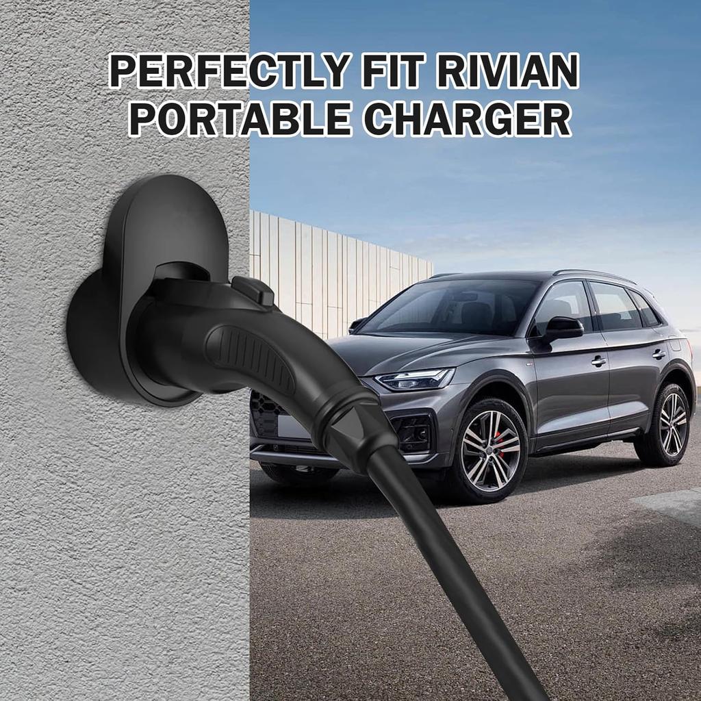 FONWUJIOT Type 2 Wall Mount - Wallbox Mount,Cable and Plug Mount,Wallbox EV Charger Mount,Wallbox Cable Mount,Compatible with EU Compliant Type 2 Char