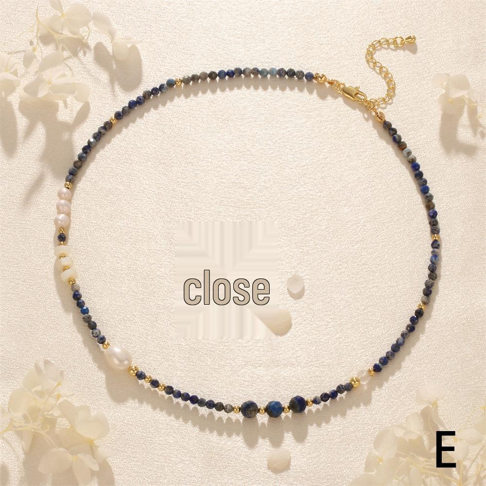 Handcrafted French Design Agate and Freshwater Pearl Necklace