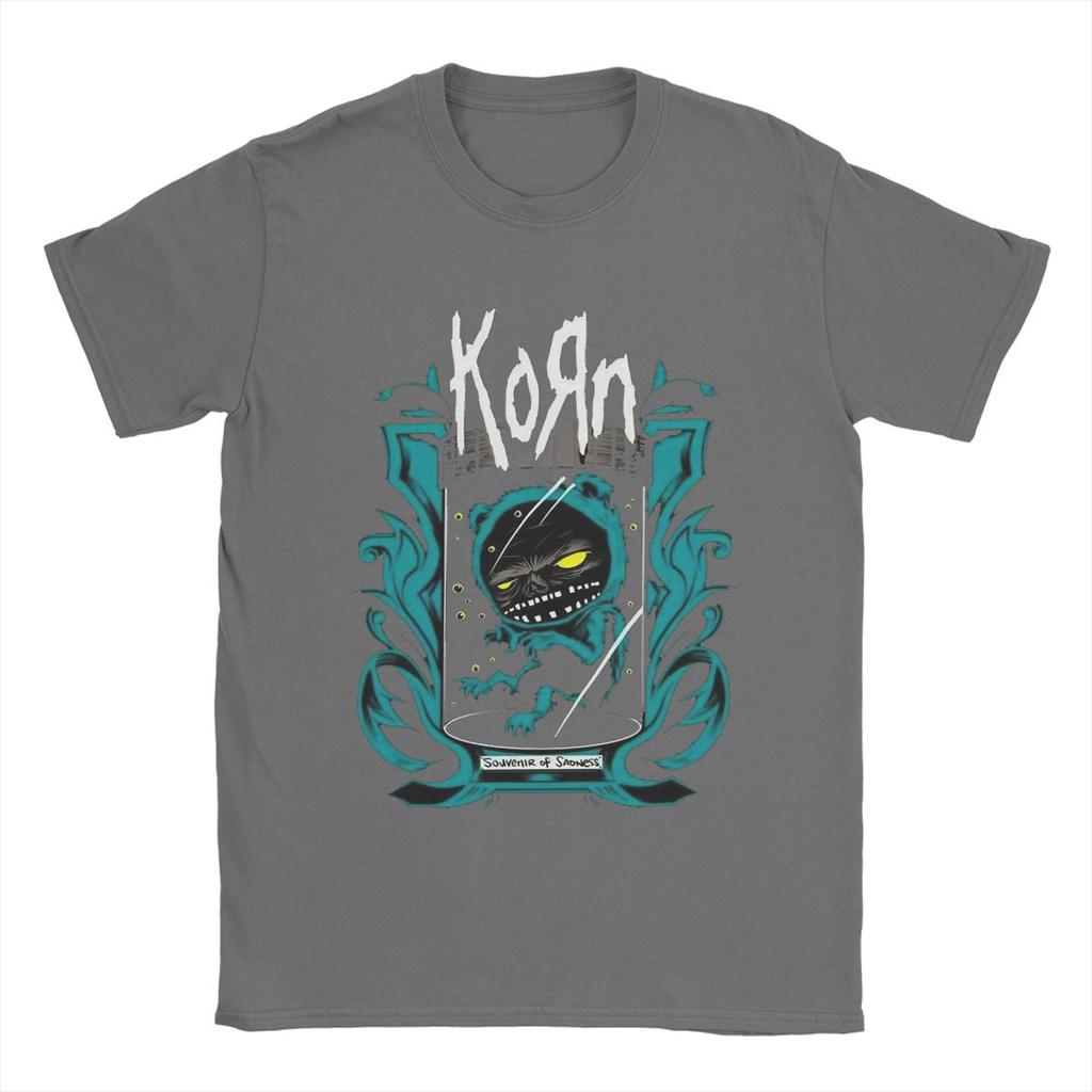 Korn Band Rock T-Shirt Herren Baumwolle Neuheit T-Shirt Rundhals T-Shirt Kurzarm Kleidung Original