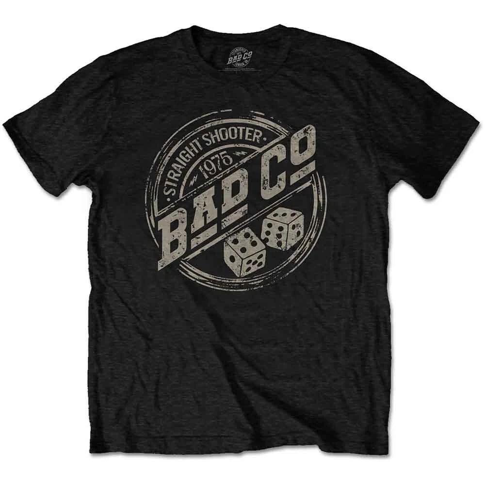 Bad Company Unisex T-Shirt: Straight Shooter Roundel (XX-Large) XL
