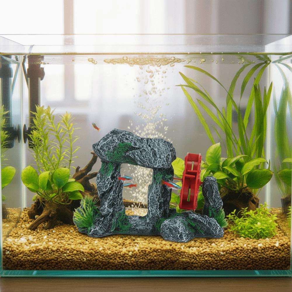 Creative Simulation Fish Tank Ornament Natural Look Retro Rockery Statue Resin Artificial Rockery Landscaping Landscaping