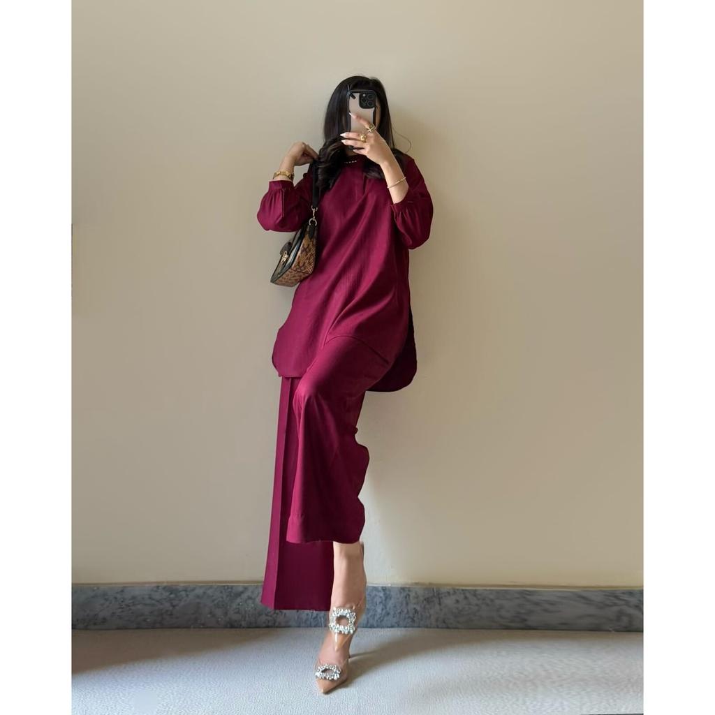 Party Wear Cotton Top Tunic Kurta Pant Cord Set Indian Women Designer Kurti SC-2213a