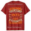 Novelty Born In 1975 Vintage T Shirts Graphic Cotton Streetwear Short Sleeve Birthday Gifts 50 Years Old Tshirt Mens Clothing