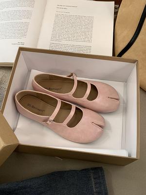 Tabi Ninja Schuhe Frau Mikrofaserleder Bequeme Ballerinas Zehentrenner Hausschuhe Weiche Sohle Loafer Kurz Damen Trotteur Mokassins 2025