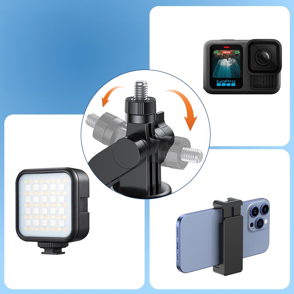 Selfie stick kijek z uchwytem do smartfona teleskopowy tripod 1.7m - czarny