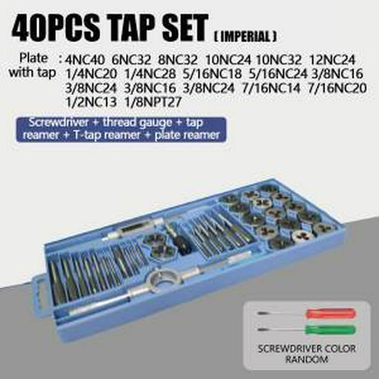 Zinklegierung Gewindebohrer- und Schneideisen-Schlüssel Kombinationsset