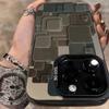 New geometric overlay pattern phone case for iPhone 16 15 14 13 12 11 Pro/ Max/Plus shock-proof rear cover anti-fingerprint