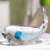 Small Sea Animal Adornment sculpture Blue Glass Dolphin Figurines Creative Shape Crafts Decorations Decor Crafts Accessories