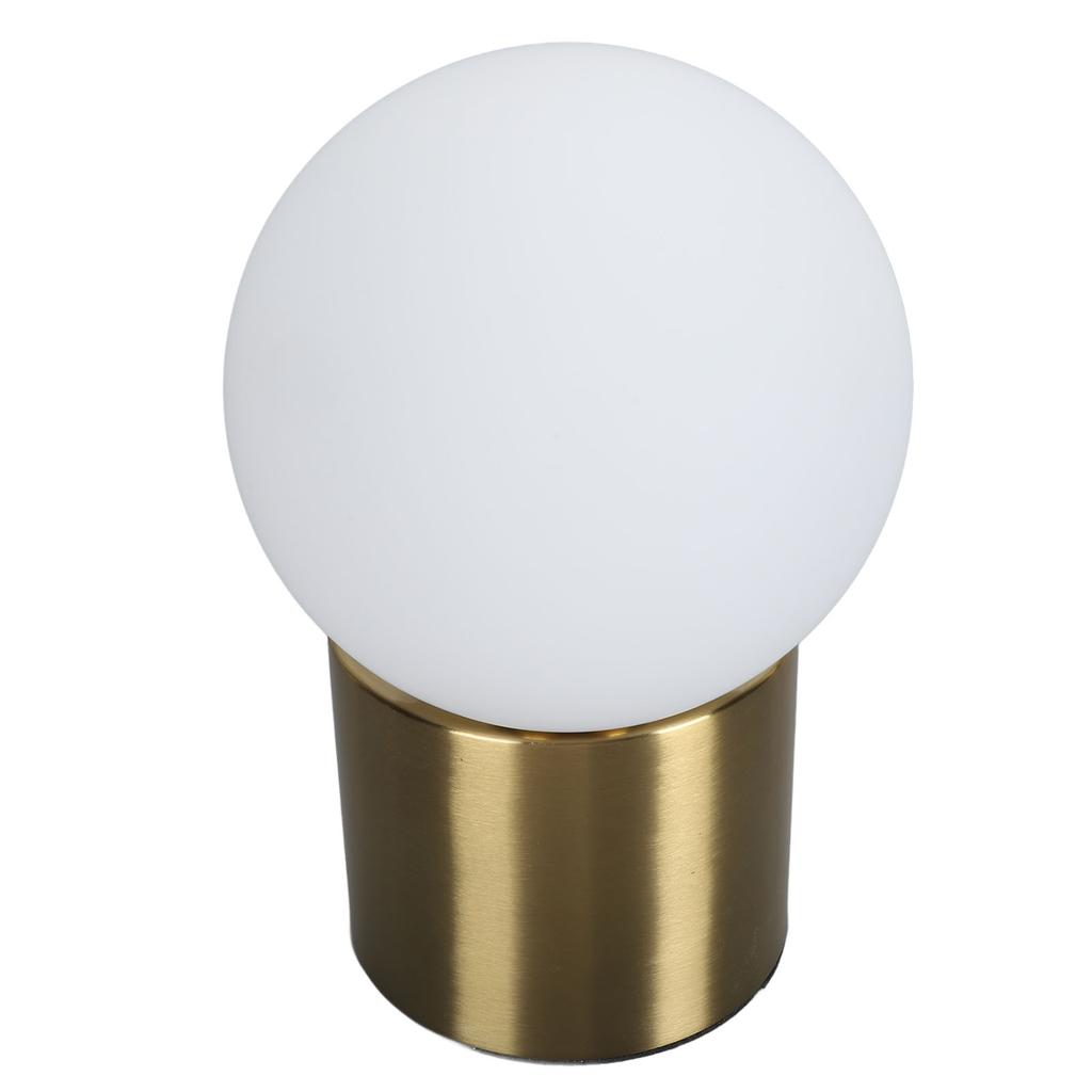 Table Lamp Ball Lampshade Modern Glass Nightstand Light Shade with Metal Base for G9 Bulb for