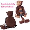 Zaino-imbracatura di sicurezza a forma di scimmia in peluche con cinghie regolabili e guinzaglio staccabile per la sicurezza e il comfort dei bambini durante le attività all'aperto