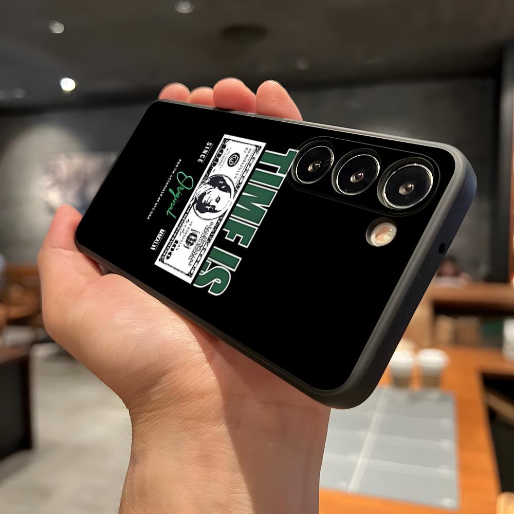 Luxury D-dollar US-S Phone Case For Samsung A56 A36 A26 A16 A15 A25 A35 A55 A14 A34 A24 A54 Black Soft Shell