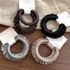 High Elasticity Crinkle Hair Tie Soft Fabric Scrunchies Fashion Headwear For Women Girls Daily & Party Use