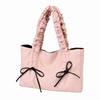 Large Rectangular Tote Handbag Medium Firmness Nylon with Polyester Lining Lightweight Purse
