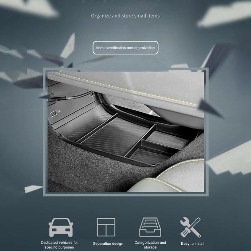 Armrest Storage Box for 2023 Car Armrest Box Under Center Console Organizer Automotive Accessories Easy Installation