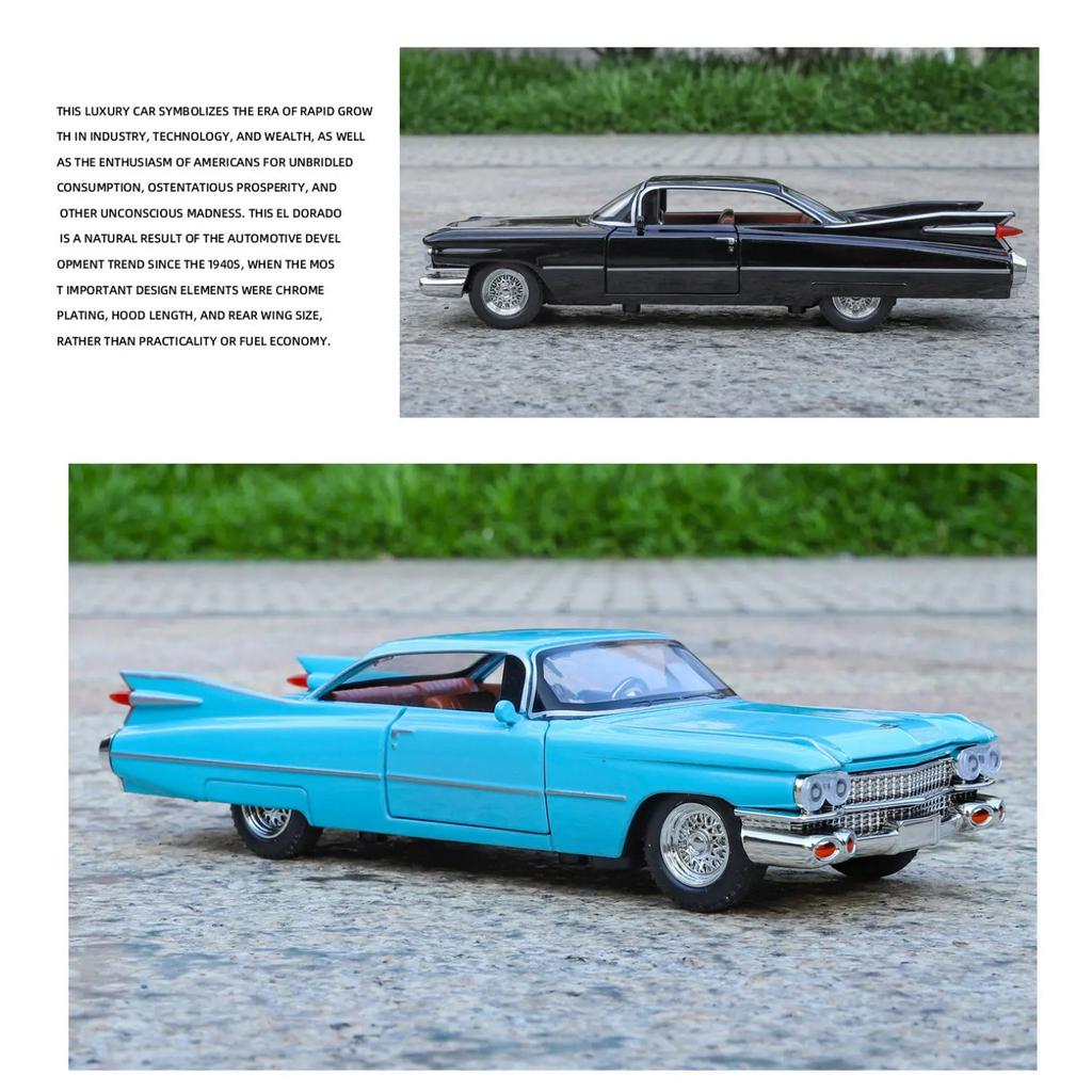 1/32 Cadillac Eldorado Biarritz Alloy Model Car Toy Diecasts Metal Casting Sound and Light Car Toys for Children Vehicle