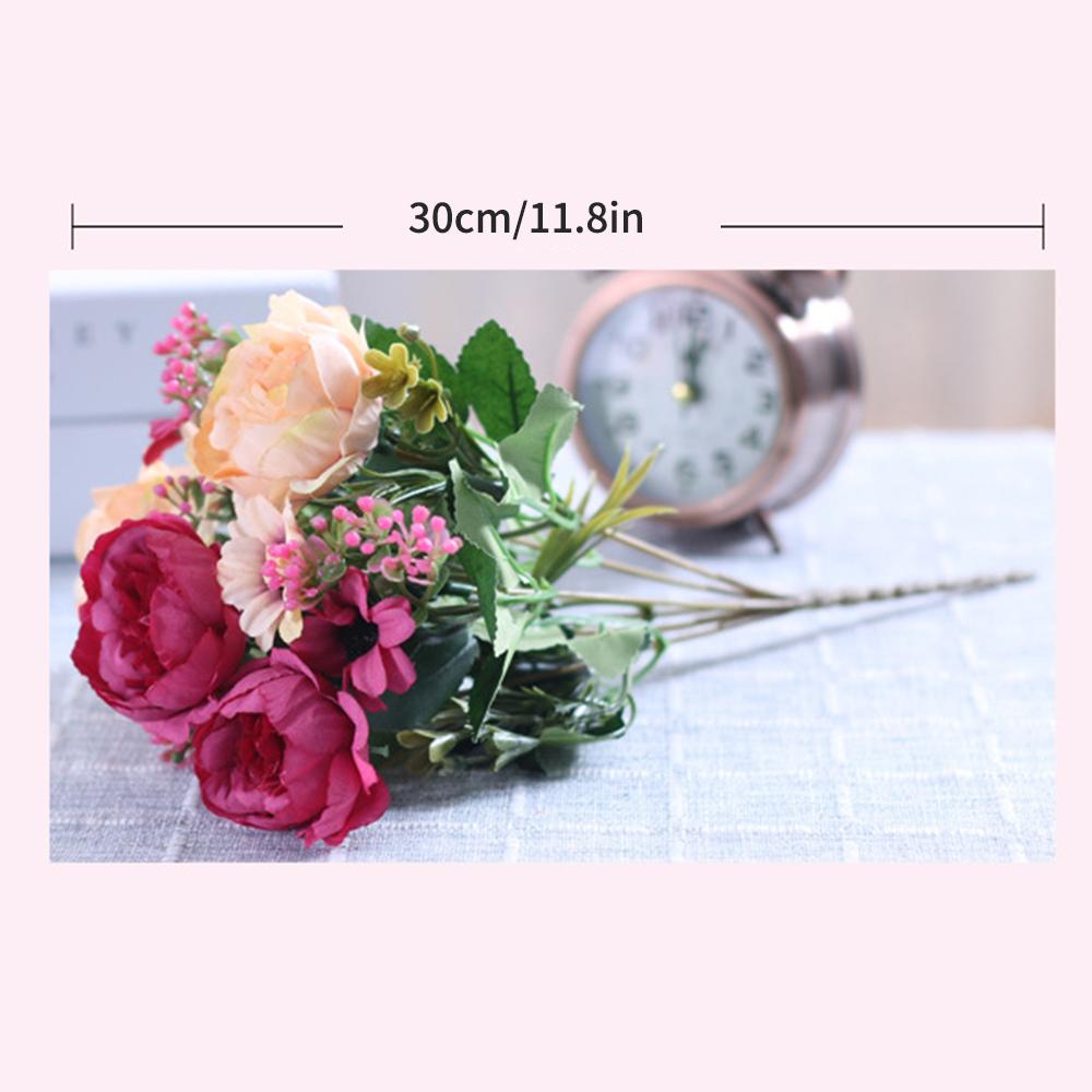 Peony Flowers Silk Artificial Bouquet Babybreaths Accessories Fake Daisy Flowers Wedding Home Decor Room Decoration Party