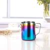 20OZ Colorful Stainless Steel Frothing Pitcher Pull Flower Cup Espresso Cappuccino Art Pitcher Jug Milk Frothers Mug Coffee Tool