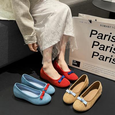 Mode 2025 Neu Frühling Herbst Slipper Damen Ballerinas Mode Flach Schleife Damen Komfort Weiche Sohle Mary Jane Schuhe