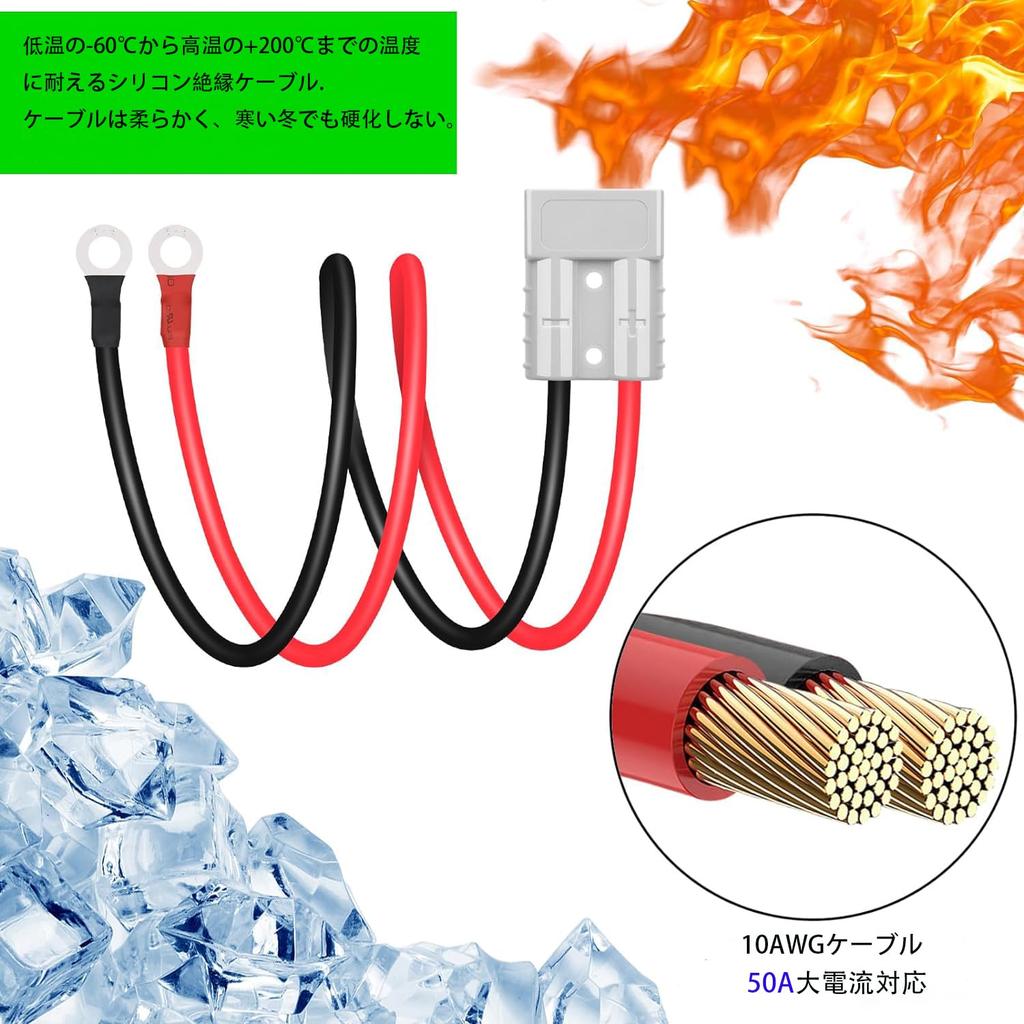 Steckverbinder für Anderson-Schnittstelle 10AWG Kabelsteckverbinder 50A Schnellkupplungssteckverbinder