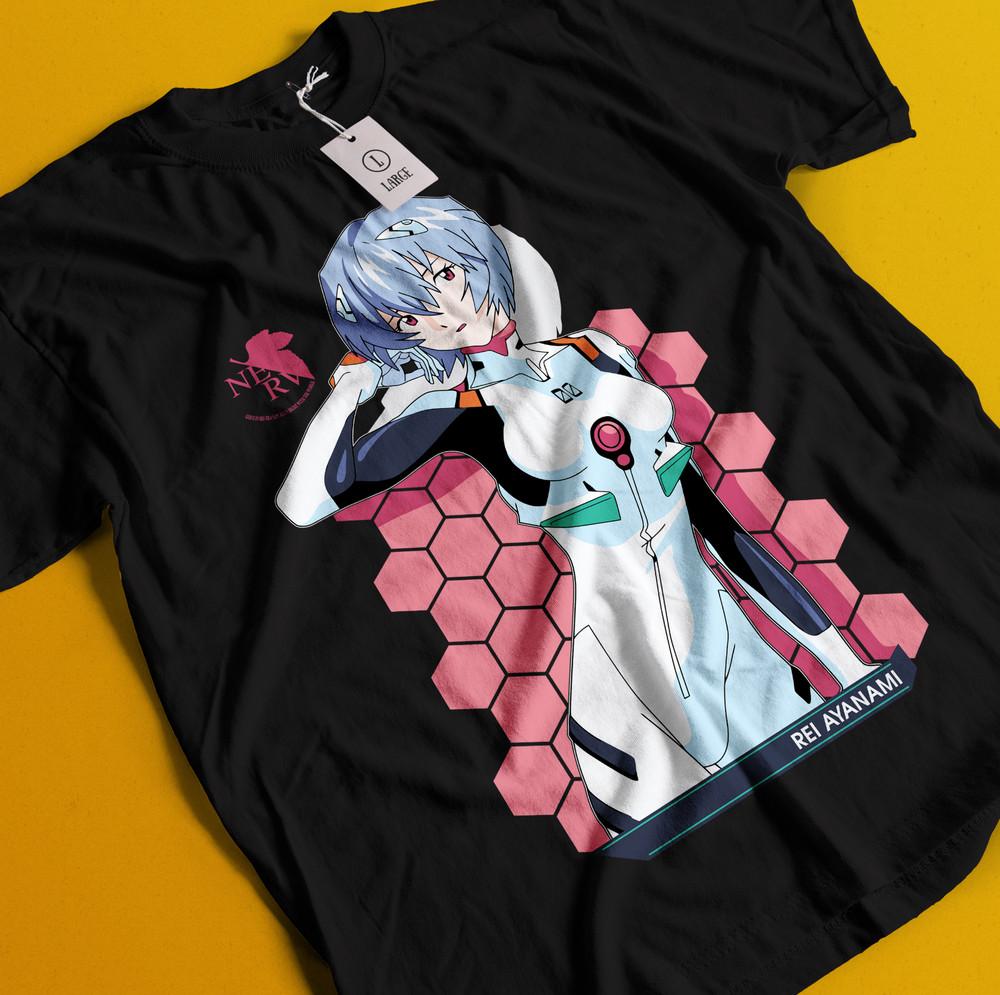 

Neon Genesis Evangelion T-Shirt Ayanami Tshirt Eva Shirt Asuka Tee Mari Misato S
