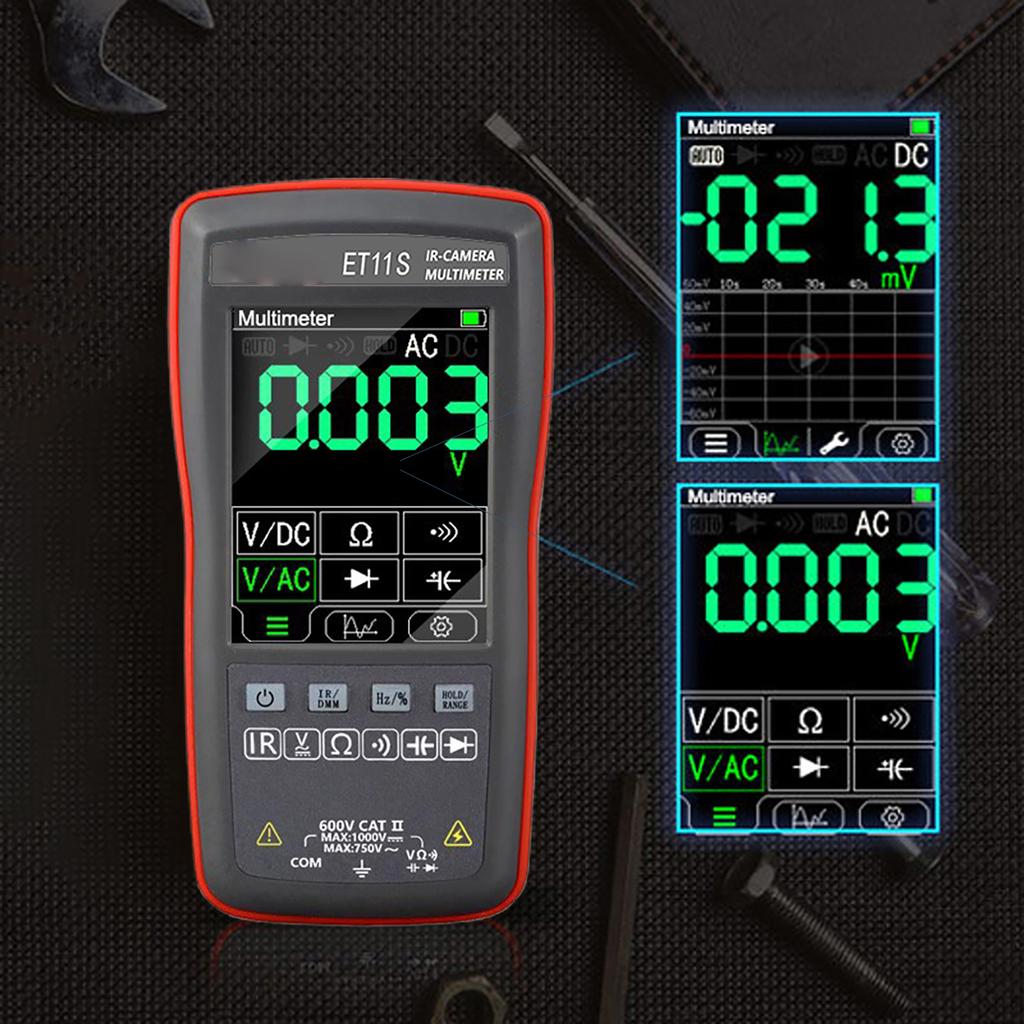   Digital Thermal Imager Multimeter 2.8inch Color Display 90*120 Thermal Imaging   6000 Counts Multimetro with Voltage Current Resistance Capac