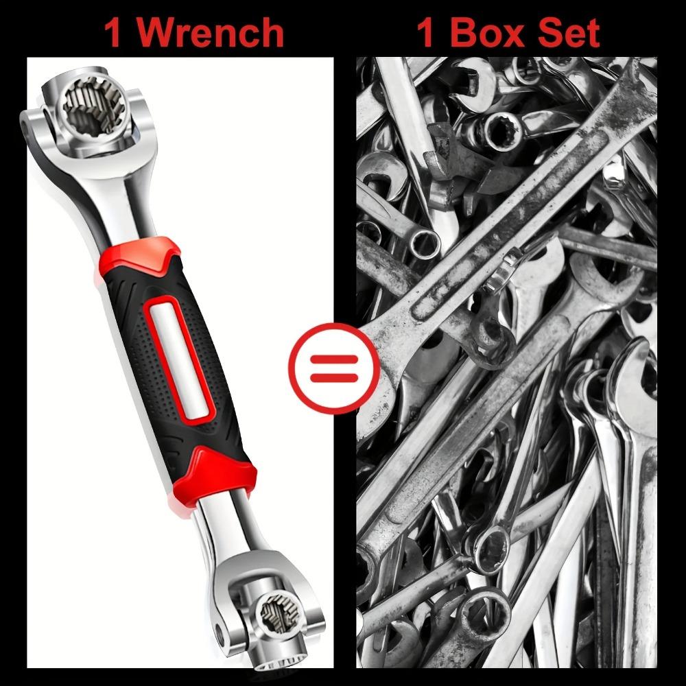 8 In 1 Torque Wrench Universal Ratchet Spline Multifunctional Wrench 360 Degree Bolts Sleeve Hand Tool for Car Socket Wrench Set