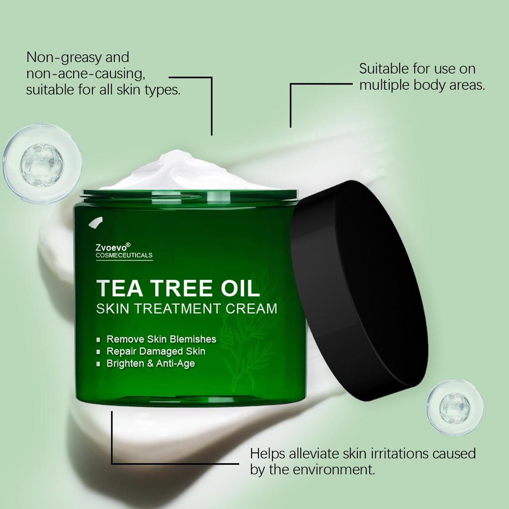 Tea Tree Oil Repair Cream Hydrating Anti-Dryness Soothing Redness Barrier Protection Brightening Refreshing Moisturizing Cream