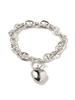 Ray BEAMS Marine Chain Mantle Heart Bracelet, Women's, Silver Free