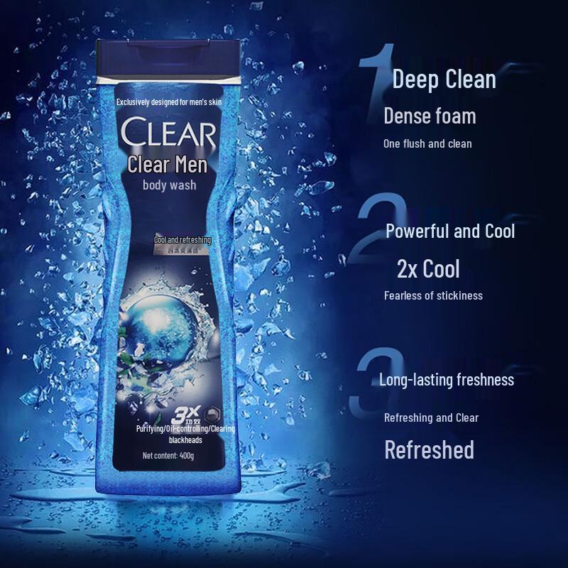 Clear Men Icy Cool 3X Efficacy Shower Gel