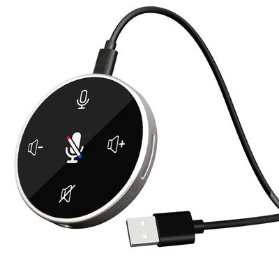 Microphone Speaker for Conferences, Online Meetings, Teleworking, and Remote Work. Compact, Lightweight, USB Connection, Wired USB Speakerphone, PC Mi