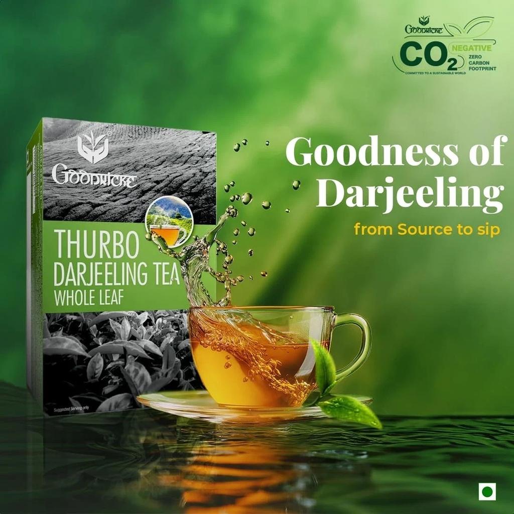 GOODRICKE Thurbo Darjeeling Tea - 250Gm Premium Black Long Loose Tea Leaves
