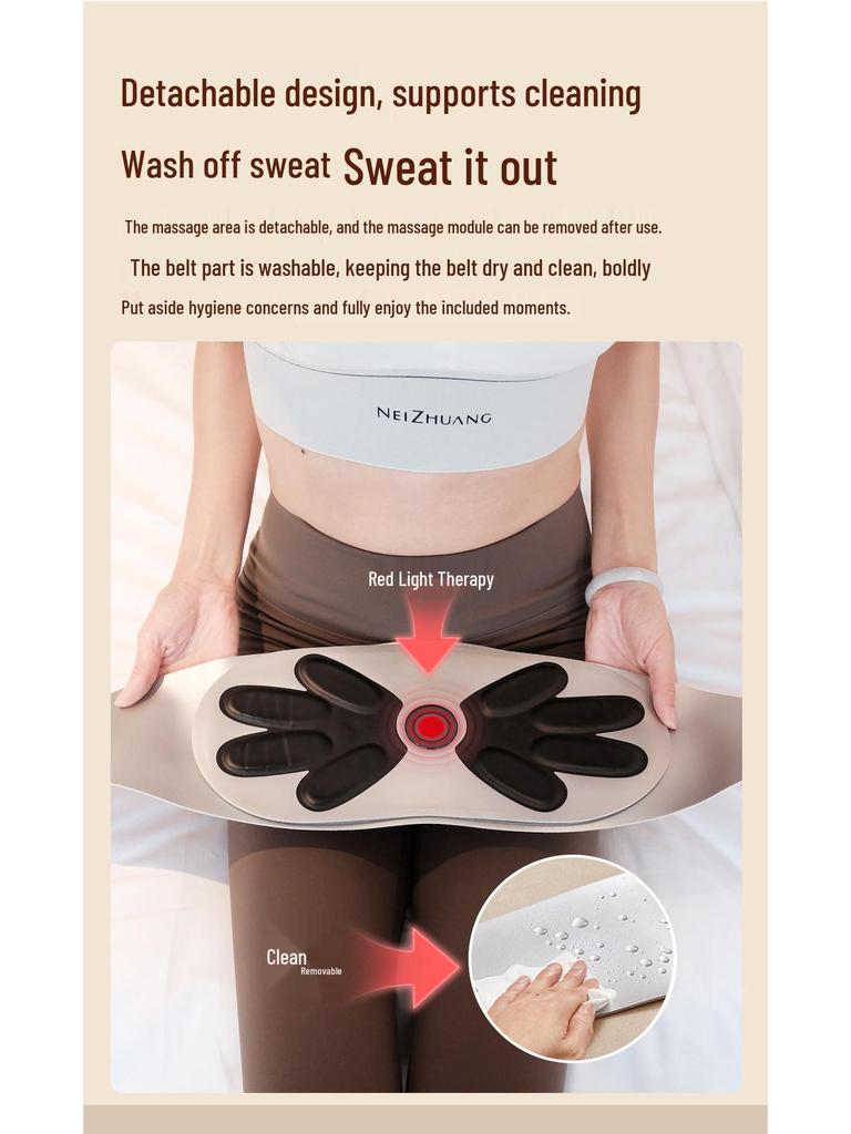 EMS Pulse Waist Massager: Microcurrent Heating Fitness Belt for Exercise and Relaxation