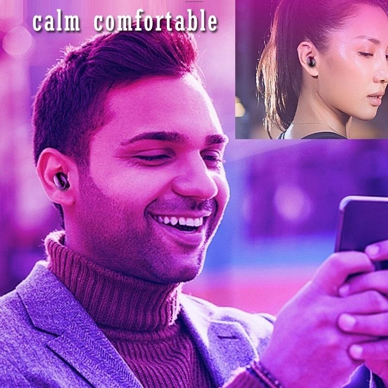 Car Wireless Earbuds Stereo Bluetooth Headset Sports In-Ear Earphones Usb Charging Dual Earphone