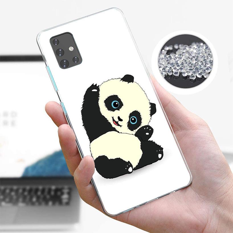 Cartoon Cute Panda Bear Phone Case For Samsung Galaxy A52 A32 A22 A12 A51 A31 A50S A30S A20S A10S Note 20 Ultra 10 Plus S10 A72