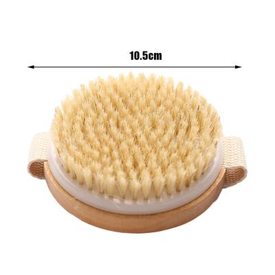 Cepillo de baño de madera Masaje corporal Cepillo de ducha exfoliante de madera Cepillo de pelo de caballo