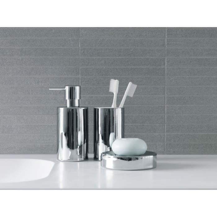 Tube Pour Brosse À Dent - TUBE - Porcelaine - Gris Chromé