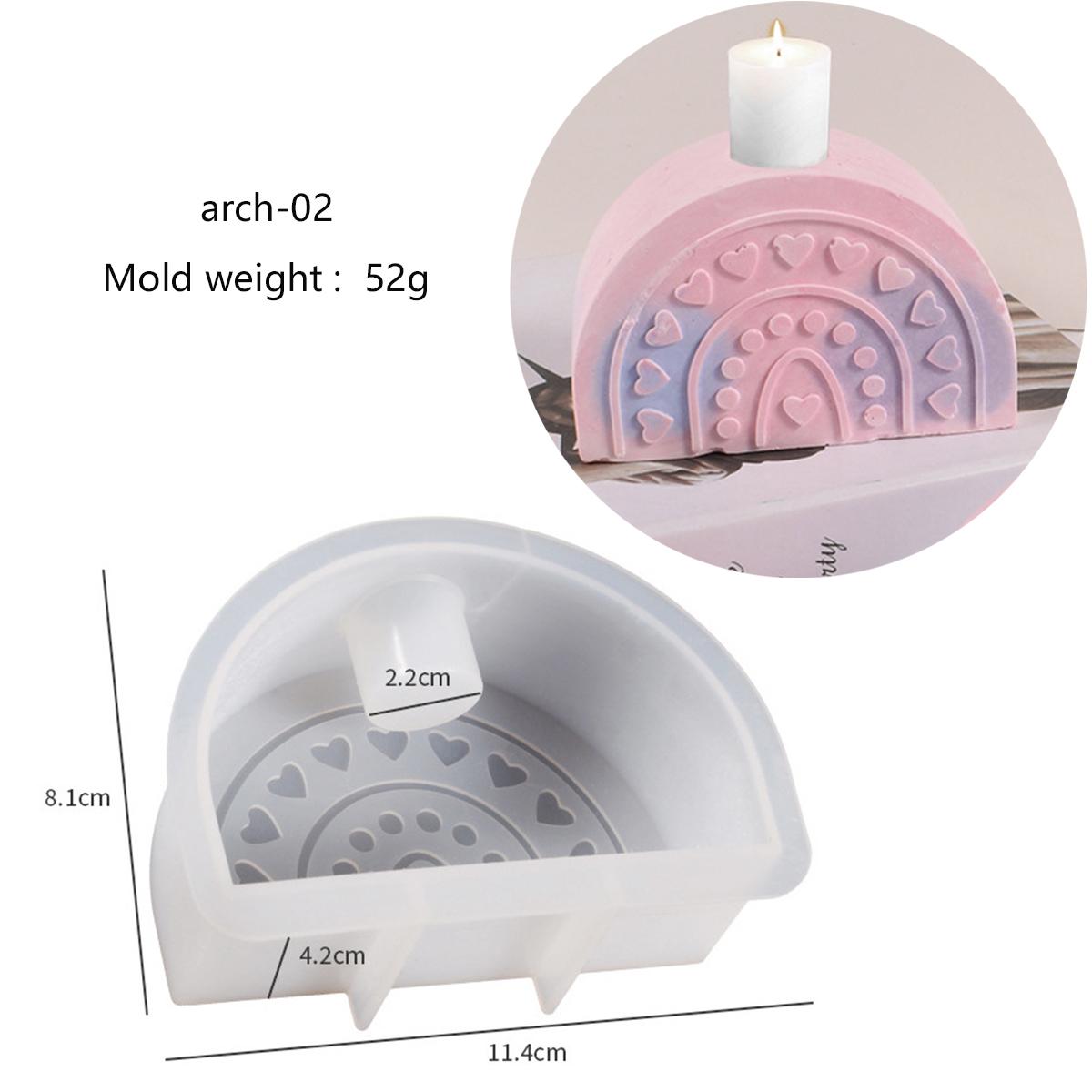 

Радужная арка силиконовая форма DIY сердце радужное облако свеча палочка цемент гипс литейная форма эпоксидная смола украшения дома принадлежности