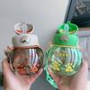 Mini Cute Cup with Straw, School Water Bottle, Outdoor Sports Sling Cup