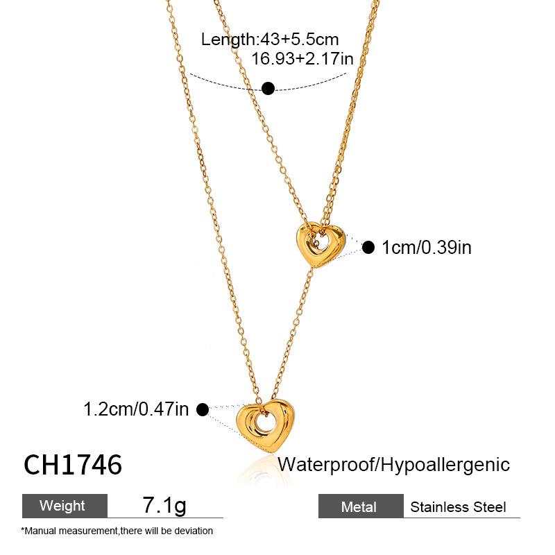 Chen He explosion hollow star moon necklace simple popular stainless steel collarbone chain niche design titanium steel necklace decoration
