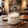 Underglaze Color Drink Cup Heat-resistant Milk Mug Drinkware Bag-shaped Ceramic Coffee Cup Girl