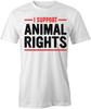 WSPÓŁPRACUJĘ Z PRAWAMI ZWIERZĄT Koszulka T-shirt Krótki rękaw Bawełna ODZIEŻ S1WSA209